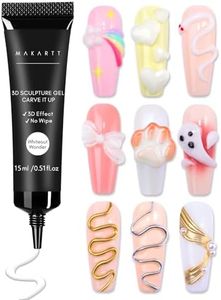Makartt 3D Nail Gel for Nail Art, No Wipe 15g White Sculpting Molding Candy Craving Gel Polish Rhinestone Nails Charm Glue Decoration Manicure Designs (Whiteout Wonder)