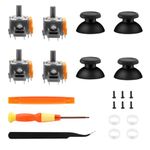 TOMSIN Joysticks Replacement for PS5 Controller,4 Pack Hall Effect 3D Analog Sensor Joysticks Module with Thumbsticks Cap for PlayStation 5 Conrtoller,Thumbsticks Repair Kit for PS5 Controller