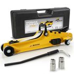 Floor Jack Kit 2 Ton with Case (4,400 lbs) | Car Jack Kit - Hydraulic Low Profile Jack | Trolley Jack - Tire Jack Tool Kit | Portable, Ideal for SUV and Auto - Universal Car Jack Kit with Lug Wrench