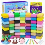 Air Dry Clay 56 Colors, Modeling Clay for Kids, DIY Model Magic Clay, Molding Clay Kit with Sculpting Tools, Non-Sticky Soft and Super Light, Arts and Crafts Gift for Boys Girls Kids.