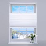 SUNFREE Top Down Bottom Up Cellular Blinds,Cellular Shades Blackout, Honeycomb Window Shade for Windows, 29" W x 64" H, White(Blackout)