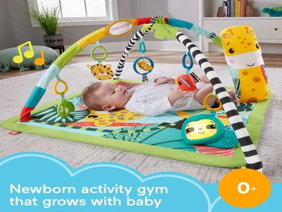 Fisher-Price Rainforest Sensory Baby Gym – Play Mat with Toys