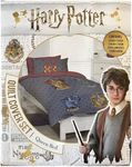 Harry Potter Houses Queen Bed Quilt Doona Duvet Cover Set Hogwarts 3 Pieces