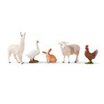 Schleich Farm World 5-Piece Farm Animal Toy Set Including Cute Llama, Rabbit, Sheep, Hen and Goose Animal Toys for Toddlers & Kids Ages 3+