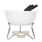 Boska Cheese Fondue Set Party/Microwave Safe/Ceramic/Snack for 4 Persons/White / 25.4 fl oz
