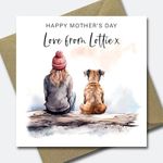 Personalised Boxer Mother's Day Card - Personalised dog Mothers Day card - Doggy Mummy Mum greeting card gift