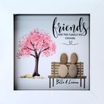 Personalised Best Friend Pebble Art Picture - Handmade Customised Christmas or Birthday Gifts - Unique and Thoughtful Best Friend Gifts for Women - Sentimental Friendship Gifts For Women