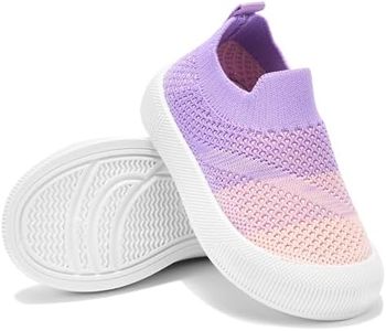 Baby Shoes Lightweight Mesh First Walking Shoes for Boys Girls Footwear Toddler Non Slip Sneakers(Purple,Tag20/6-12m)