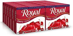 Royal Bilingual Gelatin, Fat Free Dessert Mix, Cherry (12 - 2.8 oz Boxes)