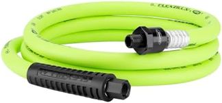 Flexzilla Swivel Whip Air Hose, 3/8 in. x 6 ft. (1/4" MNPT Ball Swivel x 1/4" FNPT Ends), Heavy Duty, Lightweight, Hybrid, ZillaGreen - HFZ3806YW2B