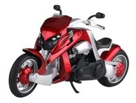 Magicwand® Die-Cast Metal 1:12 Scale Ghost Rider Motorcycle with Pull Back Action【Pack of 1】【3 Yrs & Up】【Red】