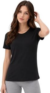 Merino Protect 100% Merino Wool T Shirts Women Crew Neck Tops Short Sleeve Odor Resistance Base Layer Travel Hiking Tee Shirt