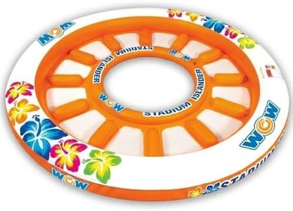 WOW Sports Stadium Islander Inflatable Floating Island - Holds Up to 12 People - Mesh Seating - Multiperson Raft