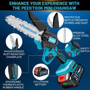 Mini 6-Inch Cordless Chainsaw – Portable Electric Handheld Saw