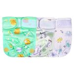 Medo 3 Packs Dog Nappies, Reusable Double Adjustable Design Absorbent Washable Dog Diapers Puppy Sanitary Wraps Panties for Female Pet Incontinence and Long Travels 30-40 cm/11.8-15.7 inch (S)