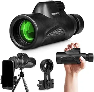 CREATIVE XP Prism HD Monocular Telescope for Adults with Phone Adapter - 12x42 Zoom Monoculars for Bird Watching, Hunting, Military, Stargazing, Sports, Wildlife – Waterproof and Tripod Included