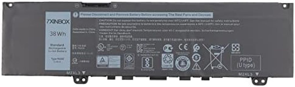 7XINbox 11.4V 38Wh F62G0 CHA01 39DY5 039DY5 RPJC3 0RPJC3 Replacement Laptop Battery for DELL Inspiron 13 7000 7370 7380 7386 5370 7373 Series Vostro 5370 D1525S D1505G R1605S D2505G Laptop