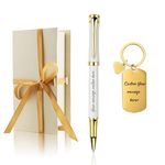 Personalized Business Gift Pen Nice Gift Pen set with Custom Keychain Engrave with your Message Names Company Names Phone Number on pen - Souvenir Gift for Colleague Friends