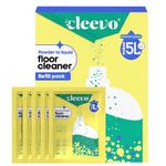 Cleevo Floor Cleaner Liquid (5L Refill Pack) | 1 Pouch = 1L Floor Cleaners for Mops | Chlorine-Free Surface Cleaner, All-Purpose Floor Cleaning Liquid (Zesty Lemon)