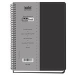 Solo B5 Premium Notebook with Spiral Wiro Binding & 160 Pages, Perfect Grid Ruling Book for Office, College and School & Writing book for Meetings & Appointments (Black)