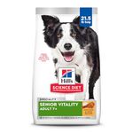 Hill's Science Diet Adult 7+ Senior Vitality Dry Dog Food, Chicken & Rice Recipe, 21.5 lb Bag