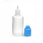 AngelaKerry Dropper Bottle Squeezable LDPE Childproof Cap Liquid Ejuice Empty Wholesale Tip Multicolor£¨30ml+Blue Cap+Tip Cap Pack of 100pcs)