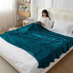 HOKIPO AC Blanket Double Bed Queen, 200x230 cm / 6.5x7.5 feet, Teal (AR-5259-TEAL)
