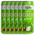 NutroGusto Pure Coconut Water Juice 330ml (Pack of 6) All Natural | No Added Sugars | Hydrating & Refreshing | Zero Additives