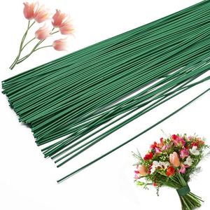 200 PCS Floral Stem Wire Flower Arrangements and DIY Crafts,Dark Green,Floral Wire for Florist Flower Arrangement 16 Inches