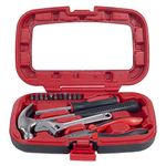 Household Hand Tools, Tool Set - 15 Piece by Stalwart, Set Includes – Hammer, Wrench, Screwdriver, Pliers (Tool Kit for The Home, Office, or Car)