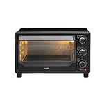 Kaff MFOT25 Electric Oven Toaster Grill (OTG) for Kitchen 25 Litre, 1500W with Convection Mode, Stainless Steel Finish Styling Handle (Black)