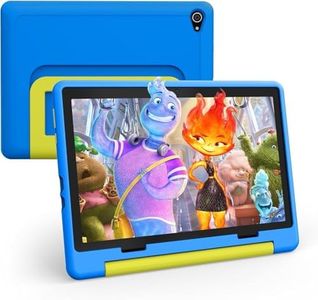 Kids Tablet｜Upgraded Android 14 Tablet 10 inch for Kids with Protective Case｜Octa-Core｜8+64GB 1TF Card Expandable｜Dual Camera｜Parental Control｜Pre-intalled KIDOZ｜Great Gift for Toddler (Blue)