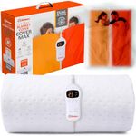 Warmer Electric Blanket - Double Size, Maximum Coverage, Left & Right Dual Heating Zones, 9 Heat Setting, 2 & 10 Hour Timer - Double Size (160 X 137cm)