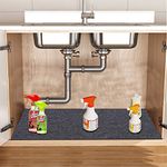 Under The Sink Mat， kitchen cabinet mat – Waterproof/Absorbent – Protects Cabinets，Absorbent felt material，Anti-Slip and Waterproof Backing，Contains Liquids，Washable (36" x 30")