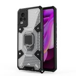 zivite Thermoplastic Polyurethane Tough Armor Bumper Back Case Cover For Vivo Y73|Ring Holder & Kickstand In-Built|360 Degree Protection Back Case Cover For Vivo Y73 (Transparent)