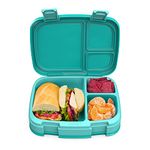 Bentgo Fresh – Leak-Proof, Versatile 4-Compartment Bento-Style Lunch Box with Removable Divider, Portion-Controlled Meals for Teens and Adults On-The-Go – BPA-Free, Food-Safe Materials (Aqua)