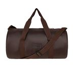 Leather World PU Leather Travel Duffle Sports Gym Bag for Men Women Luggage (Brown)