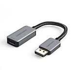 CableCreation Active DP to HDMI Adapter 4K@60Hz, DisplayPort Male to HDMI Female Adapter, Compaitble with Projector, Laptop, Monitor, TV, PC, Graphic Cards, Aluminum Space Grey