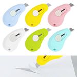 Mini Box Opener,6PCS Box Cutter Knife Mini Art Knives,Box cutter Safety Knife Paper Cutting Box Cutters,Portable Telescopic Art Knives,Letter Opening and Paper Cutting Knives for Stationery and Office