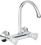 GROHE Costa L 2-Handle Wall-Mount Kitchen Mixer, Chrome, 31191001