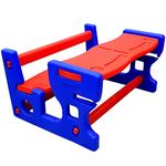 Toy Park Bench|Scholar Table Chair Double Seat 2-5 Years Age Group|Multicolor