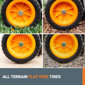 WORX Aerocart 8-in-1 Wheelbarrow, Yard Cart & Dolly – Multi-Use Tool