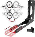 IMAYCC Swivel Bike Wall Mount, Vertical Adjustable Foldable Bike Rack Wall, No Lifting Required Wall Mounted Bike Rack Suitable for 20"-29"MTB Road Bikes,Space Saving Bike Rack for Home Garage Storage