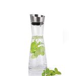 Blomus - ALDOA Water Carafe, Glass Jar, Elegant, Classic Stainless Steel Lid, 900 ml, Colour Clear (63169)