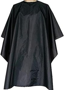 Waterproof Professional Salon Cape with Snap Closure Nylon Hair Salon Cutting Cape Barber Hairdressing Cape - 150cm x 130cm Black