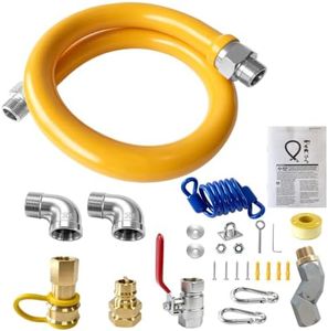 Tacsal 3/4 In ID 36" Flexible Gas Line Hose w/Swivel Head for Commercial