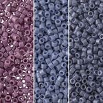 Miyuki Delica Seed Beads Bundle: Size 11/0, Palette Collection DB265, DB266, DB267, 7.2 Grams, 3 Tubes