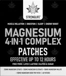 Magnesium 4-in-1 Complex Transdermal Patches – 60 Patches for Muscle, Bone, and Relaxation Support | High Absorption, Like Capsules and Powder, Easy to Use, Long-Lasting, Complete Magnesium Supplement