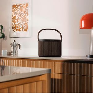 Bang & Olufsen Beosound A5 Portable Bluetooth Speaker – Dark Oak, Wireless Charging, Premium Audio, Long Battery Life