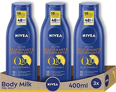 NIVEA Q10 Body Milk Reafirmante (1 x 400 ml), crema hidratante corporal para piel seca, crema reafirmante corporal con Collagen Boost Complex y 99,5% de Q10 puro
